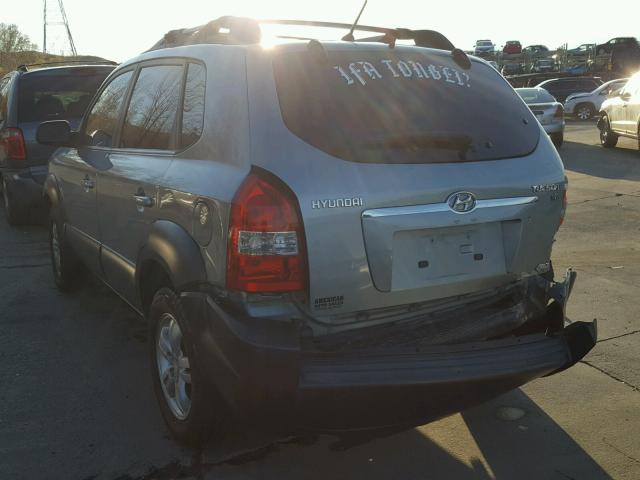 KM8JN72D16U360907 - 2006 HYUNDAI TUCSON GLS BLUE photo 3