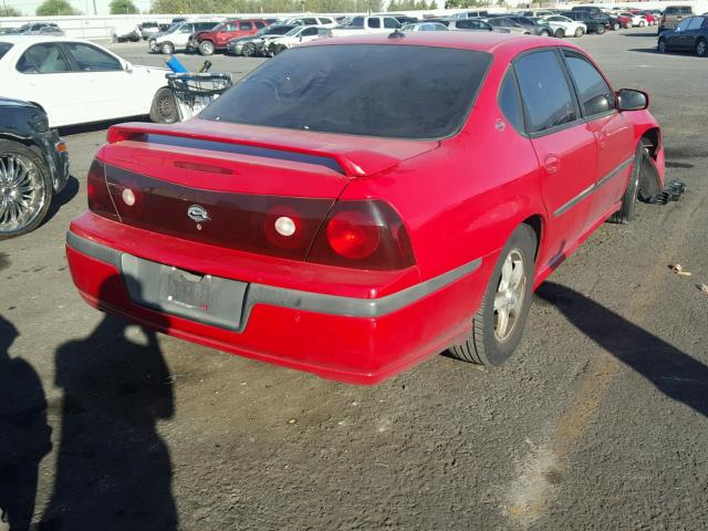 2G1WH55K539218092 - 2003 CHEVROLET IMPALA LS RED photo 4