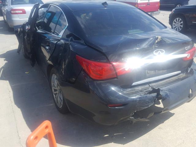 JN1BV7AP1FM351244 - 2015 INFINITI Q50 BASE BLACK photo 3