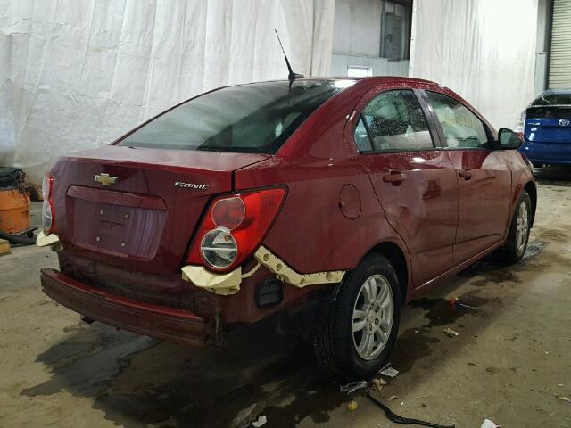 1G1JA5SH6C4145048 - 2012 CHEVROLET SONIC LS 红色 照片 4