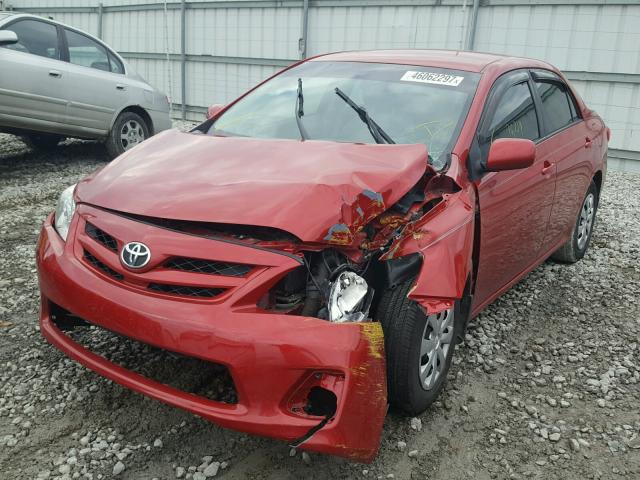 2T1BU4EE1BC752677 - 2011 TOYOTA COROLLA BA RED photo 2