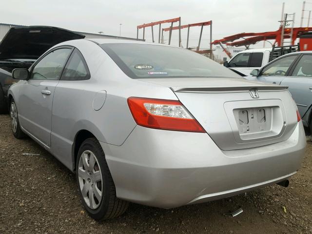 2HGFG12668H566931 - 2008 HONDA CIVIC SILVER photo 3