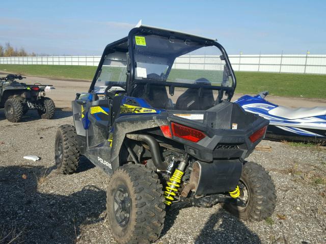 4XAVBE99XGB670322 - 2016 POLARIS RZR S 1000 BLUE photo 3