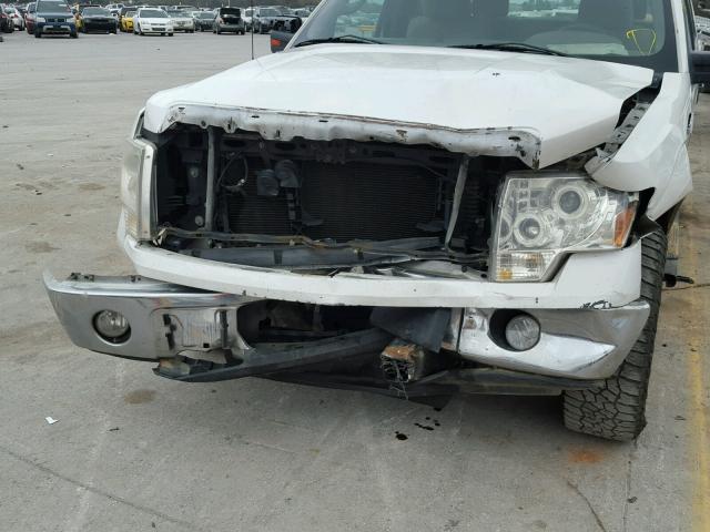 1FTEW1C89AFA80764 - 2010 FORD F150 SUPER WHITE photo 9