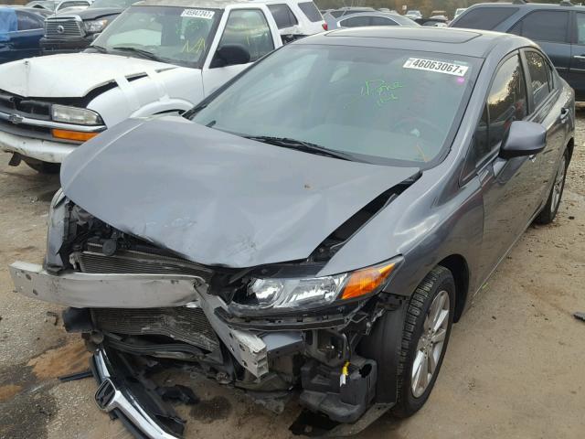 19XFB2F82CE092091 - 2012 HONDA CIVIC EX GRAY photo 2