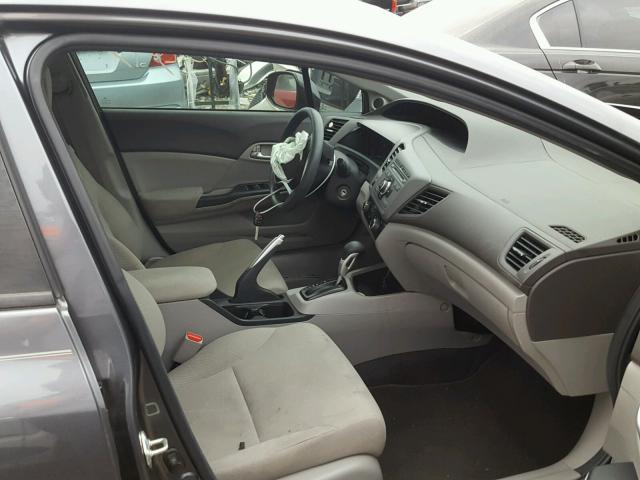 19XFB2F82CE092091 - 2012 HONDA CIVIC EX GRAY photo 5