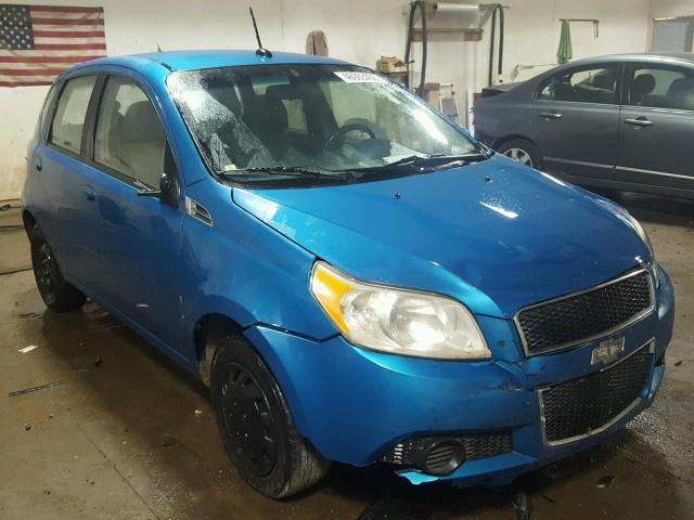 KL1TD66E19B358207 - 2009 CHEVROLET AVEO LS BLUE photo 1