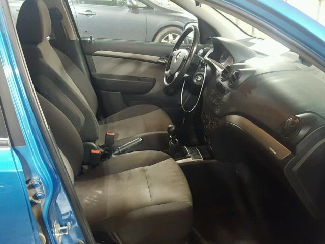 KL1TD66E19B358207 - 2009 CHEVROLET AVEO LS BLUE photo 5
