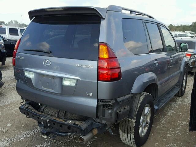 JTJBT20X250094329 - 2005 LEXUS GX 470 GRAY photo 4