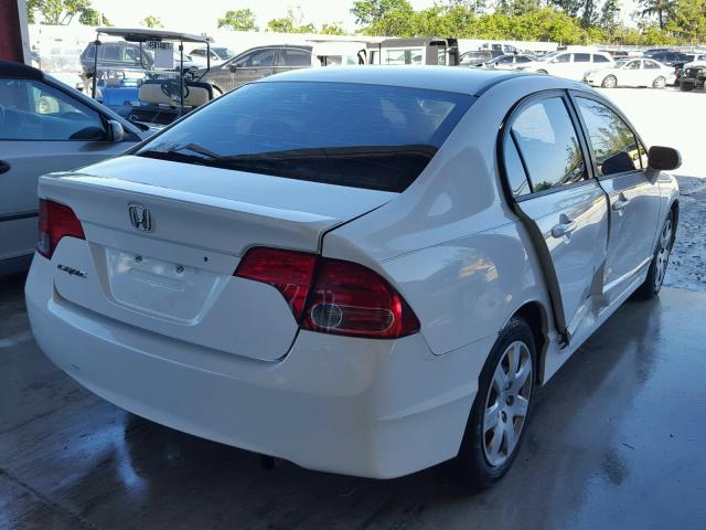 1HGFA16527L016615 - 2007 HONDA CIVIC LX WHITE photo 4