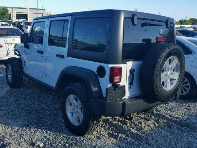 1C4BJWDG3FL626620 - 2015 JEEP WRANGLER U WHITE photo 3