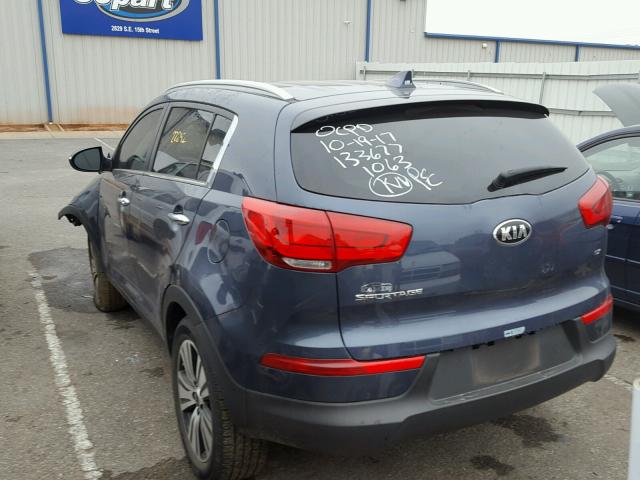 KNDPC3ACXF7701063 - 2015 KIA SPORTAGE E BLUE photo 3