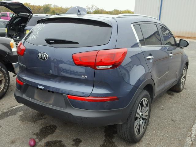 KNDPC3ACXF7701063 - 2015 KIA SPORTAGE E BLUE photo 4