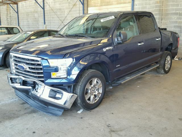 1FTEW1CP1FFC83789 - 2015 FORD F150 SUPER BLUE photo 2