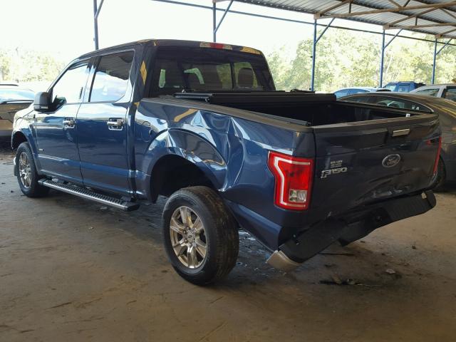 1FTEW1CP1FFC83789 - 2015 FORD F150 SUPER BLUE photo 3