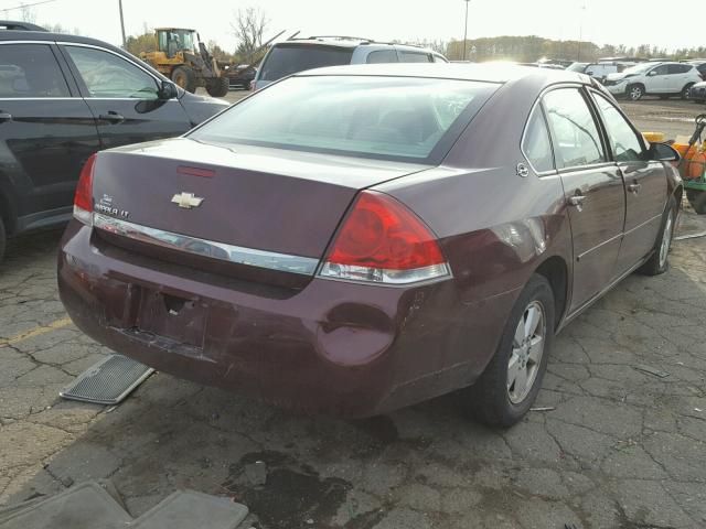 2G1WT58N979307710 - 2007 CHEVROLET IMPALA LT RED photo 4