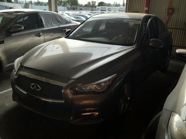 JN1BV7AP1FM351874 - 2015 INFINITI Q50 BASE CHARCOAL photo 2