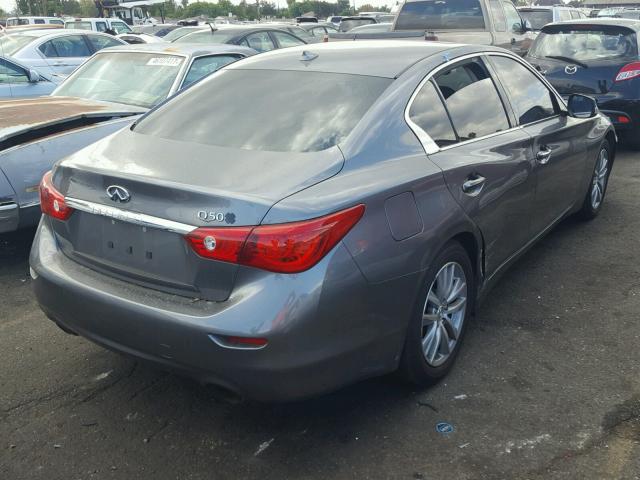 JN1BV7AP1FM351874 - 2015 INFINITI Q50 BASE CHARCOAL photo 4