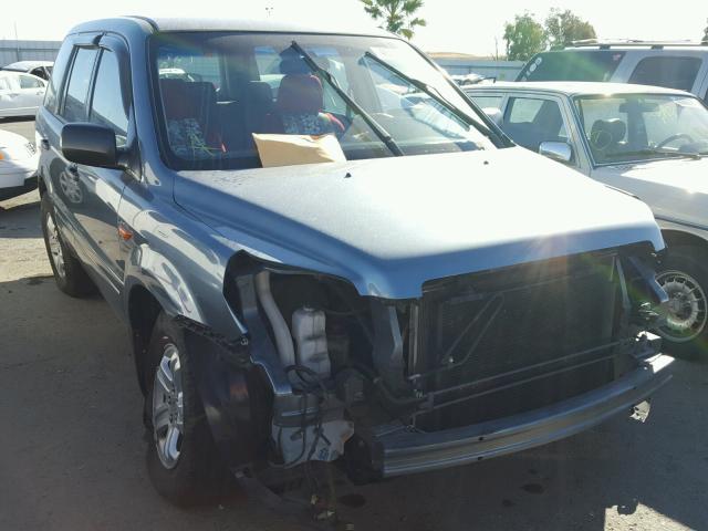 2HKYF18146H546798 - 2006 HONDA PILOT BLUE photo 1