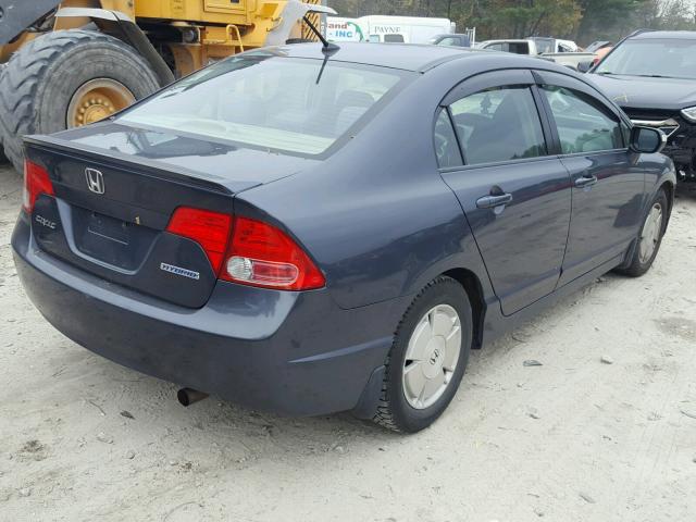 JHMFA36218S003084 - 2008 HONDA CIVIC HYBR GRAY photo 4