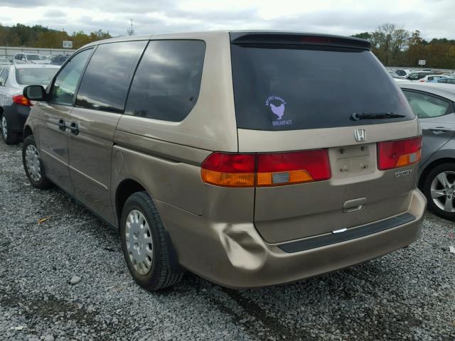 5FNRL18523B093324 - 2003 HONDA ODYSSEY LX GOLD photo 3