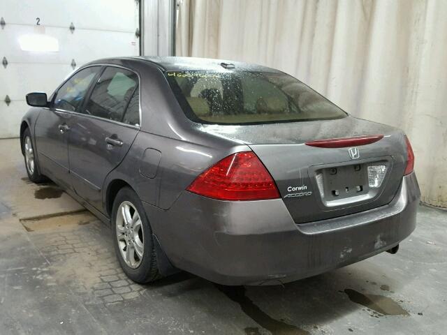 1HGCM56827A082671 - 2007 HONDA ACCORD EX GRAY photo 3