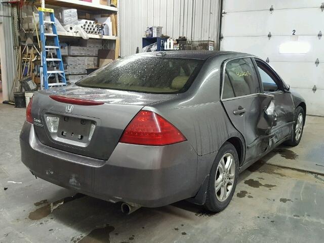 1HGCM56827A082671 - 2007 HONDA ACCORD EX GRAY photo 4