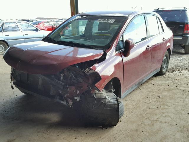 3N1BC11E68L407564 - 2008 NISSAN VERSA RED photo 2