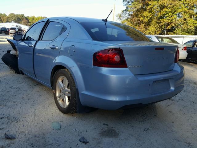 1C3CDZCBXDN621536 - 2013 DODGE AVENGER SX SILVER photo 3