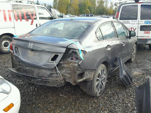 2HGFB2F94DH507654 - 2013 HONDA CIVIC EXL GRAY photo 4