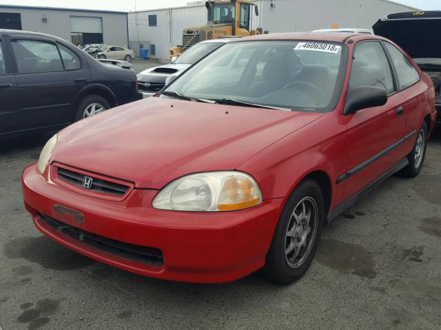 1HGEJ7124VL038950 - 1997 HONDA CIVIC HX RED photo 2