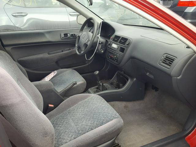 1HGEJ7124VL038950 - 1997 HONDA CIVIC HX RED photo 5