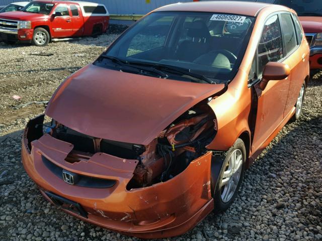 JHMGD376X8S073440 - 2008 HONDA FIT SPORT ORANGE photo 2