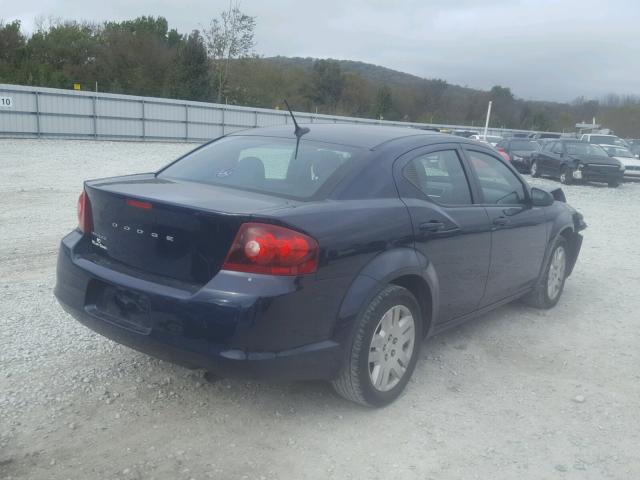 1C3CDZAB2EN130379 - 2014 DODGE AVENGER SE BLUE photo 4