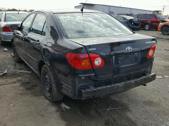 1NXBR32E64Z341258 - 2004 TOYOTA COROLLA BLACK photo 3