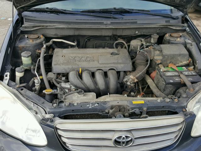 1NXBR32E64Z341258 - 2004 TOYOTA COROLLA BLACK photo 7