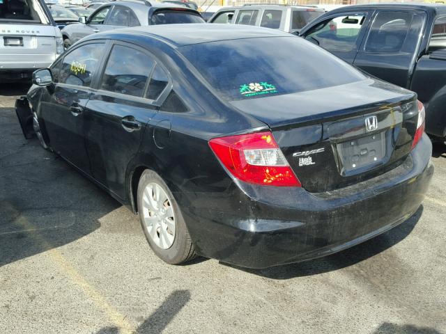 2HGFB2F53CH312804 - 2012 HONDA CIVIC LX BLACK photo 3