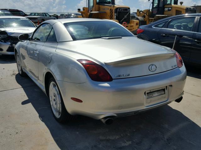 JTHFN48Y020007450 - 2002 LEXUS SC 430 SILVER photo 3