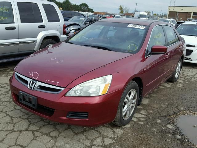 1HGCM56886A116353 - 2006 HONDA ACCORD EX RED photo 2