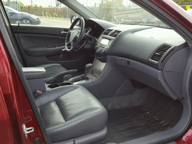 1HGCM56886A116353 - 2006 HONDA ACCORD EX RED photo 5