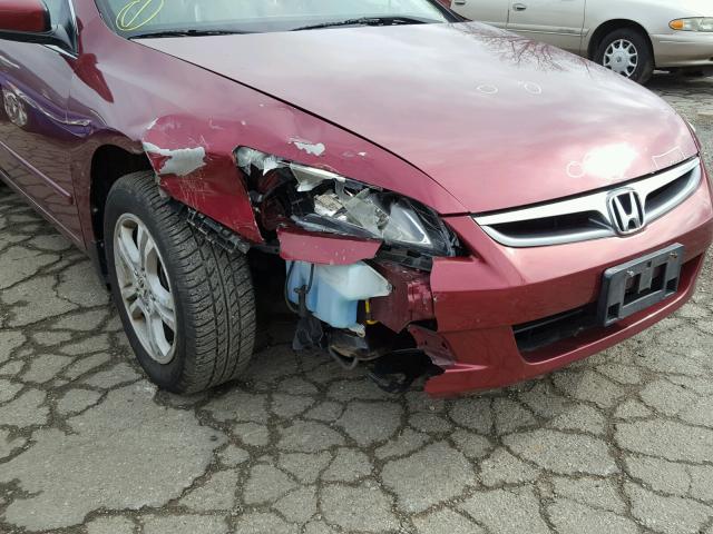 1HGCM56886A116353 - 2006 HONDA ACCORD EX RED photo 9