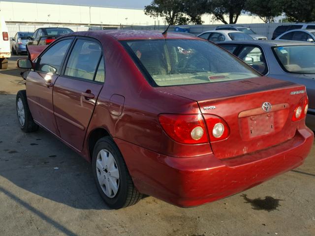 JTDBR32E460071154 - 2006 TOYOTA COROLLA CE RED photo 3