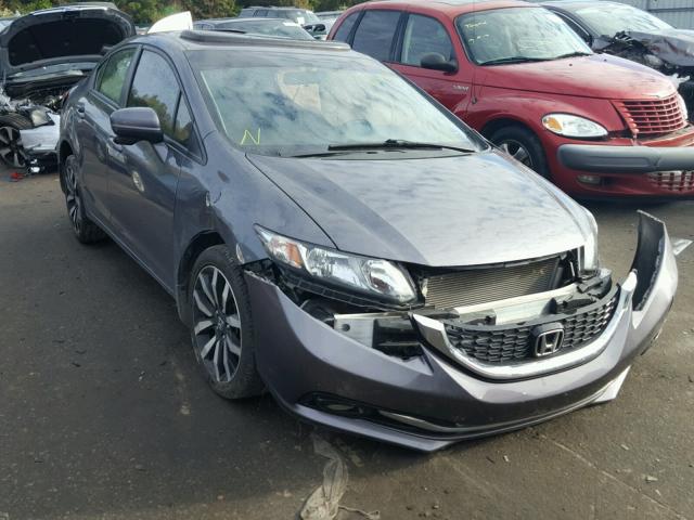 2HGFB2F94FH515143 - 2015 HONDA CIVIC EXL رمادي صورة 1