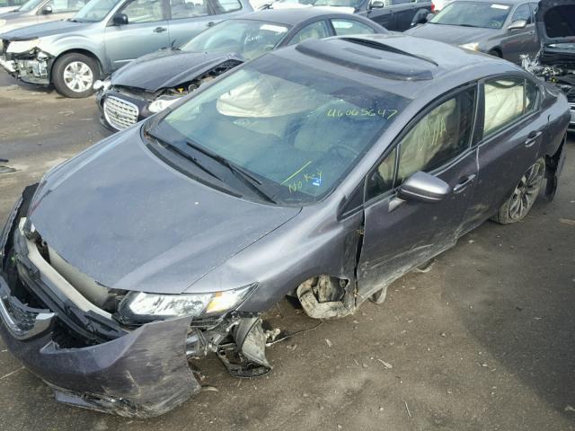 2HGFB2F94FH515143 - 2015 HONDA CIVIC EXL رمادي صورة 9