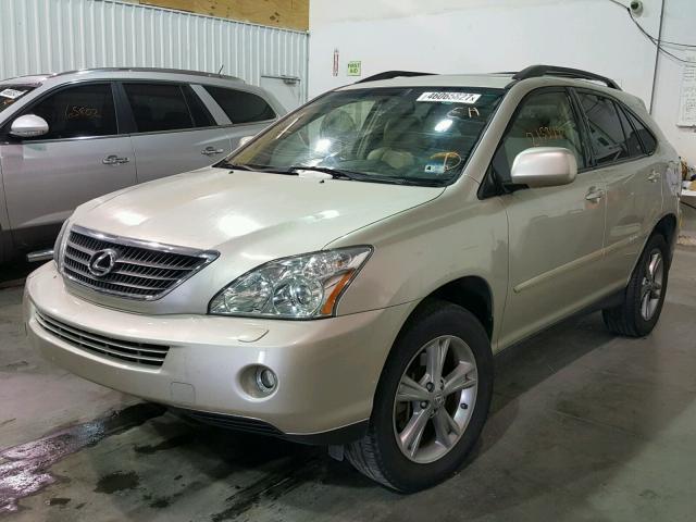 JTJGW31U672003609 - 2007 LEXUS RX 400H GOLD photo 2