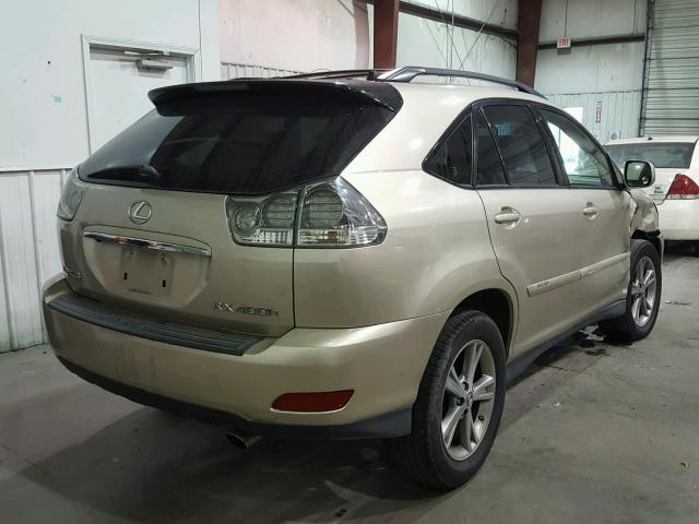 JTJGW31U672003609 - 2007 LEXUS RX 400H GOLD photo 4