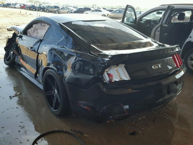 1FA6P8CF9F5322240 - 2015 FORD MUSTANG GT BLACK photo 3