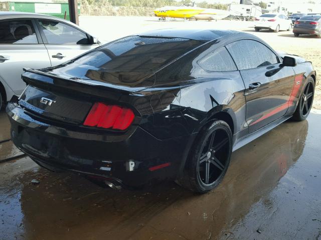 1FA6P8CF9F5322240 - 2015 FORD MUSTANG GT BLACK photo 4