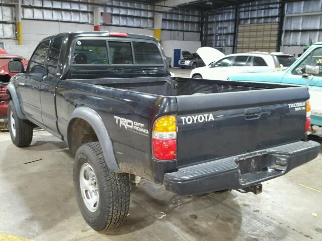 5TEWN72N41Z795004 - 2001 TOYOTA TACOMA XTR BLACK photo 3