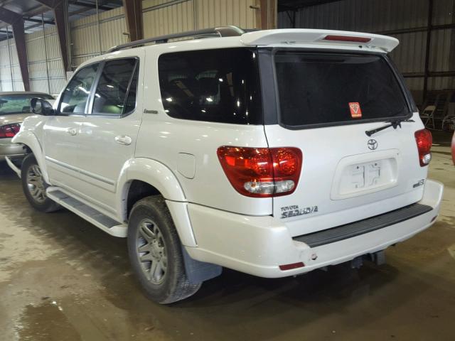 5TDZT38AX7S291496 - 2007 TOYOTA SEQUOIA LI WHITE photo 3